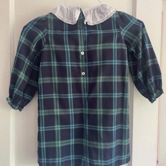 MARCO & LIZZY BLUE PLAID DRESS - Picture 3 of 3